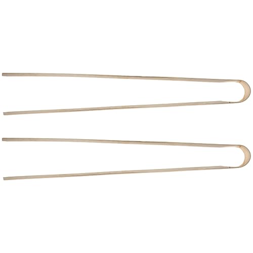Bamboo Trash Picker 2Pcs for Household and Outdoor Cleaning | Ergonomic Handle, Khaki Finish, for Elderly Users, Pick up Items Simple Grip