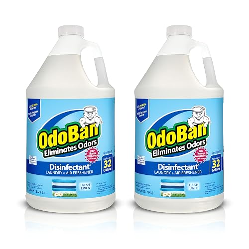 OdoBan Disinfectant Concentrate and Odor Eliminator, Made in the USA, Fresh Linen Scent, 2 Gallons