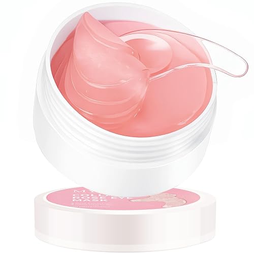 FANMIN Under Eye Mask, Rose Under Eye Gel Pads With Collagen, Skincare Eye Patch Masks for Women and Men