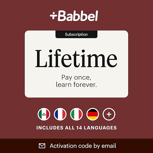 Babbel Language Learning App - Learn 14 Languages - Lifetime Subscription | Learn to speak Spanish, French, English, & more, audio lessons, compatible with iOS, Android, Mac & PC
