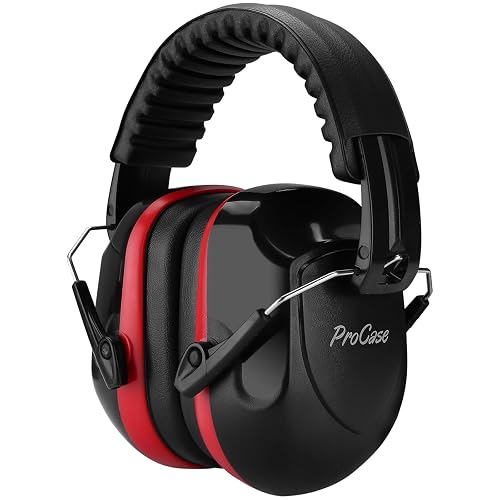 ProCase Hearing Protection Ear Muffs SNR 33dB, Noise Cancelling Headphones | Adjustable NRR 28dB Noise Reduction Earmuffs for Adults & Kids, Shooting, Lawn Mowing, Studying, Autism Sensory Needs