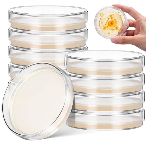 20pcs Petri Dishes with Agar, Lab Sterile Petri Dishes with Lids – 70mm Pre-Poured Nutrient Agar Plates Science Supplies for Lab Analysis Science Experiment, Culture Testing, Student Stem Project