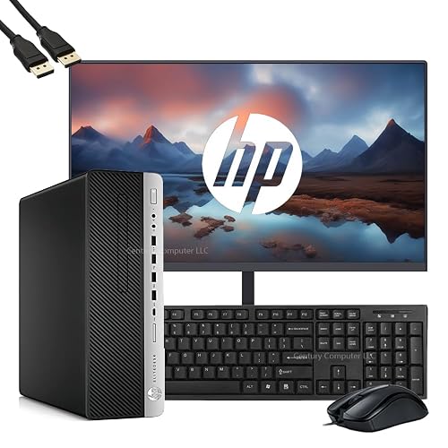 HP EliteDesk 800 G3 SFF Desktop Computer with 21.5"" FHD Monitor Bundle PC Set, Intel Core i5-6500 3.2GHz, 8GB RAM, 256GB SSD, Keyboard & Mouse, WiFi, Windows 11 Pro, Black (Renewed)