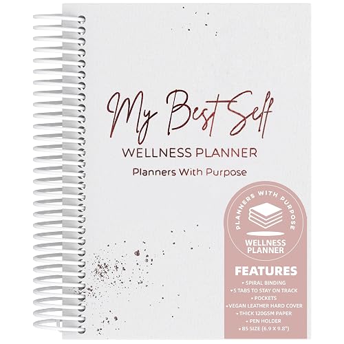 Planners with Purpose Wellness Journal, Self Care for Women, My Best Me | Daily Self Care Lifestyle Planner, Support Physical, Mental, & Emotional Health, Guided Prompts, Self Love Workbook for Women