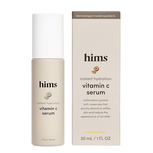 hims Vitamin C Serum, Hyaluronic Acid & Orange Peel Extract, 1 Fl Oz | Vitamin C, Hyaluronic Acid, and Orange Peel Extract, Brightening Serum for Men, Softens Skin and Reduces Wrinkles, Vegan