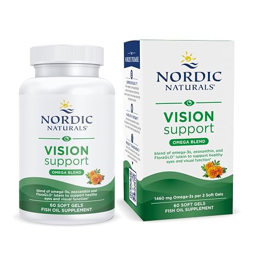 Nordic Naturals Vision Support w/Lutein, Zeaxanthin & FloraGLO - 60 Count | Supports macular health & age-related vision. Lutein & zeaxanthin protect eyes from oxidative stress. 30 servings.