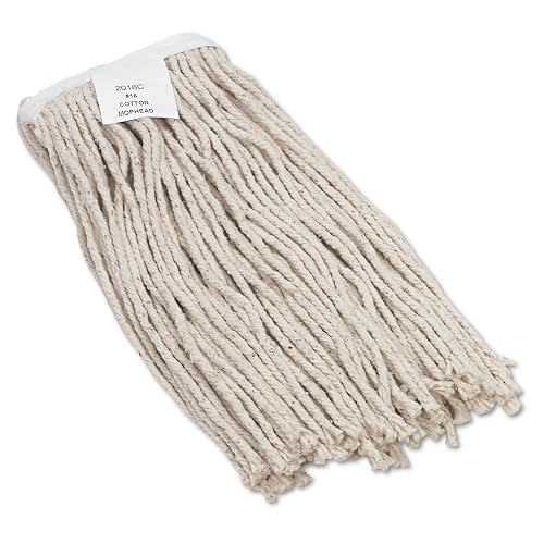 Boardwalk 2016CEA Cut-End Wet Mop Head Cotton No. 16 Size White
