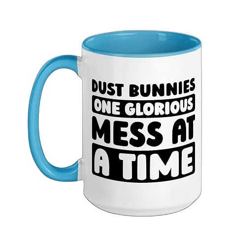Cleaner Housekeeping - Sanitation Janitorial Cleaner Ceramic Mug, Blue/White, 15oz