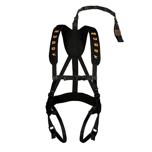 Muddy Magnum Harness Linemans Belt Tree Strap Suspension Relief Strap | Nylon Construction, Padded Shoulders And Waist, Adjustable Torso Straps, Noiseless Leg Buckles, One Size Fits Most