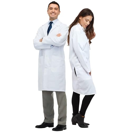 Dress Up America Adults Unisex Doctor Lab Coat, White, Customizable | Lightweight, Machine-Washable, Costume, 3 Pockets