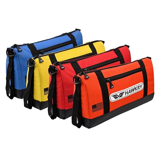 HAWKRY Oxford Tool Bag Set of 4 – Heavy Duty Waterproof Tool Pouches with Zipper, Small Tool Bags for Electricians, Mechanics, Construction, Gardening & Tool Organization