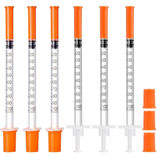 Neeiotm U-100 1ml 31G 5/16" Syringes, Individually Wrapped, 50 Pack | for Lab Supplies