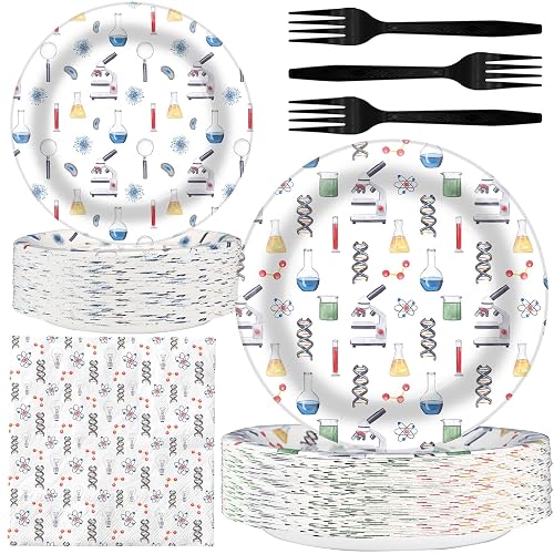 Science Party Decorations - Science Party Plates and Napkins for Kids Birthday Party, Serves 40 Guests