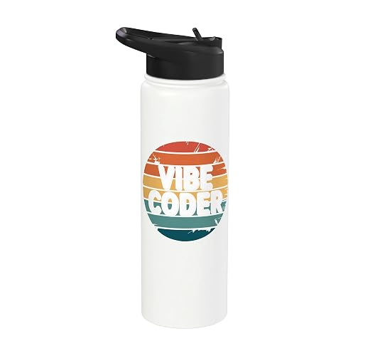 Vibe Coding Art For Men Women Programmer Software Developer Stainless Steel Insulated Water Bottle