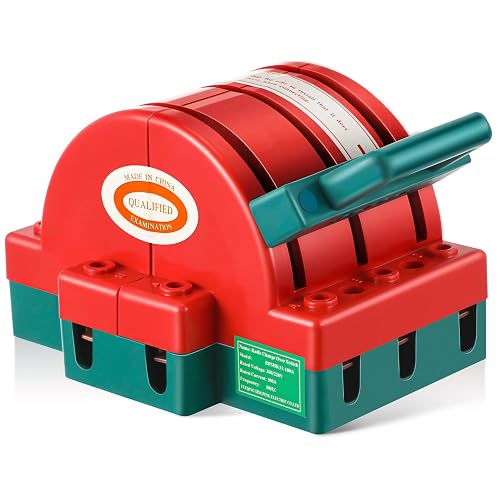 Relaxweex Disconnect Knife Switch, Power Switch, 100 A 38 V 3 Pole, Orange | 38V Rated, For Electrical Panel, Double Throw Design, Safety Isolation, Industrial Grade for Distribution Cabinet Use