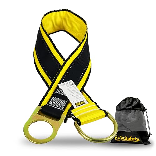 KwikSafety GIBBON 3ft Cross Arm Strap Anchor ANSI OSHA Beam Choker | ANSI, OSHA Compliant, Web, Fall Arrest System, Pass Thru Double D-Ring, Anchorage Sling, Fall Arrest Gear, Fall Protection