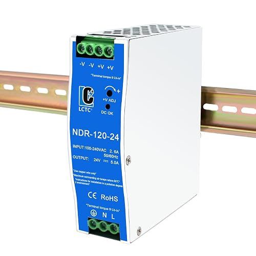 24Vdc Power Supply NDR 120W;Dual Output (Input:100-240VAC,Output:24VDC,50/60HZ) Power Supply Switch Switching Converter DC (24V 5A)
