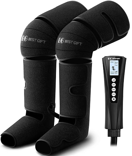 Fathers Day Dad Gifts for Husband, Men, Mom, Wife, Women, Her Him, Mothers Day, Christmas, Valentines Day Air Compression Massager with Heat for Comprehensive Leg and Foot Therapy, Helpful for Relax