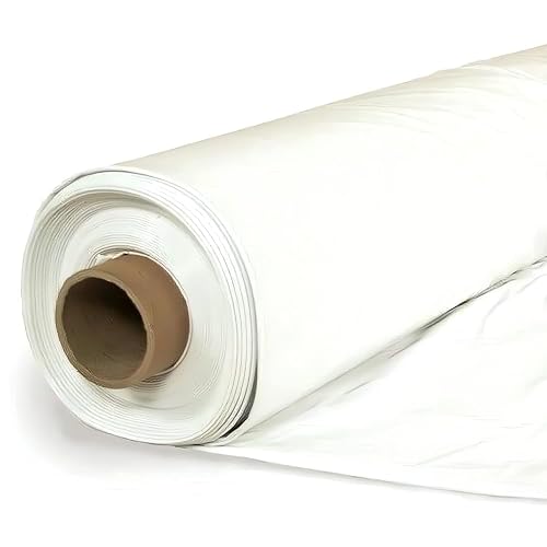 VBS - Polyethylene Plastic Shrink Wrap - 7 mil – White Boat Shrink Film for use with Heat Gun, Industrial Shrink Wrap, Plastic Sheeting for Protection and Storage, Boat Shrink Wrap (14' x 30')