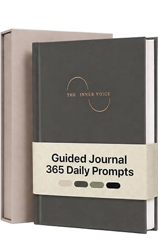 THE INNER VOICE Guided Journal for Women & Men, 365 Prompts for Self Care | 4 Colors, Undated skip-friendly format, thick 100gsm paper, lay-flat binding, ribbon bookmark, premium gift box