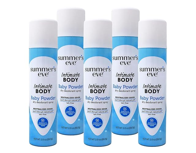 Special Pack of 5 SUMMERS EVE SPRAY BABY POWDER 2 oz X 5 Personal Healthcare / Health Care