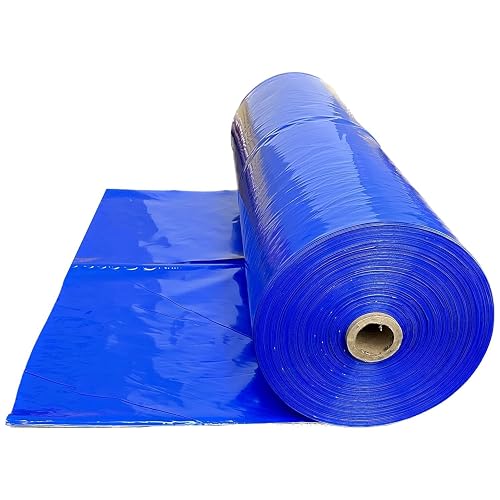 VBS - Polyethylene Plastic Shrink Wrap - 7 mil – Blue Boat Shrink Film for use with Heat Gun, Industrial Shrink Wrap, Plastic Sheeting for Protection and Storage, Boat Shrink Wrap (17' x 25')