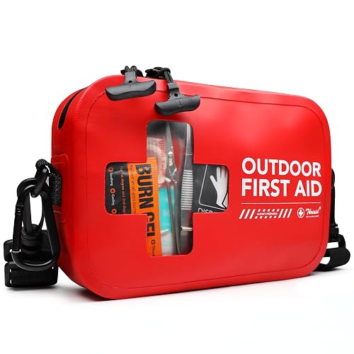 152 PCS Waterproof First Aid Kit, Small Medical Outdoor Boat Safety Dry Bag | Waterproof nylon fabric, Small portable, 183 PCS, Home Outdoors