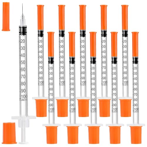 100 PACK U-100 Syringes 30G 5/16" (8mm) 1ml/cc, Disposable Syringe | U-100 Syringes 30G 5/16" (8mm) 1ml/cc, Disposable Syringe