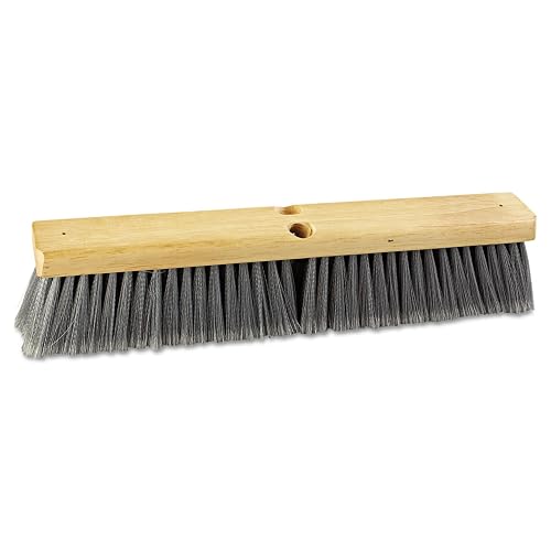 BWK20418 Floor Brush Head, 18quot; Head, Flagged Polypropylene Bristles