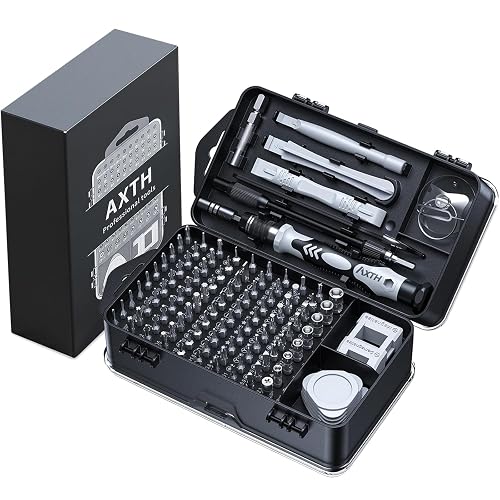 AXTH 115-in-1 Precision Screwdriver Set, [Super Durable] Mini Professional Magnetic Repair Tool Kit, Small Screwdriver for Phone, Computer, Watch, Laptop, Macbook, Eyeglass, Electronic