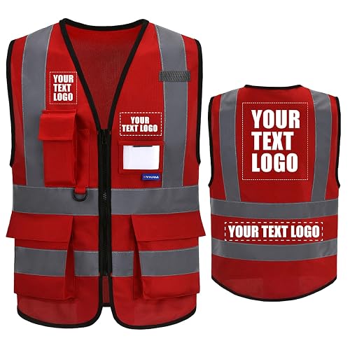 A-SAFETY High Visibility Reflective Safety Vest Customize Logo (XS-8XL)