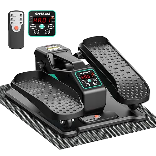 Under Desk Elliptical Machine, Electric Leg Pedal Exerciser for Seniors | Manual & Auto Mode Seated Pedal Exerciser, 12 Adjustable Speed, Portable Quiet with Remote & LCD Display for Seniors, Office