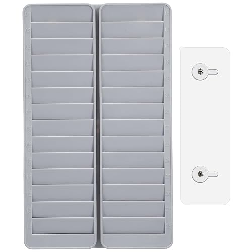 NUOBESTY Wall Mounted Time Cards Holder 28 Slot Attendance Cards Rack for Office School Factory Sign-in Numbered Card Storage Lightweight