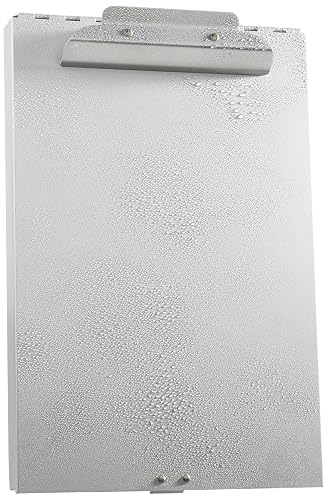 Amazon Basics Metal Clipboard with 2 Storage Compartments, Letter Size, 250 Sheet Capacity, Office Supplies with Self-Closing Latch, 14.1 x 9.2 x 2.6 inches, Silver