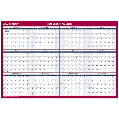 AT-A-GLANCE 2027 Wall Calendar, 24" x 36" Planner, Reversible, Vertical-Horizontal (PM2122827), White