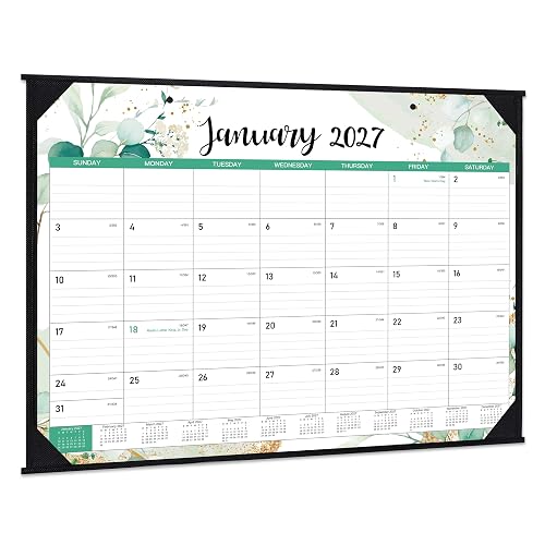 2027Desk Calendar - 2027 Large Desk Calendar, Jan. 2027 - Dec. 2027 | Desk Calendars 2027 Large Space for Writing with Protect Corner, 22''x17'',18 Monthly Desk Calendar