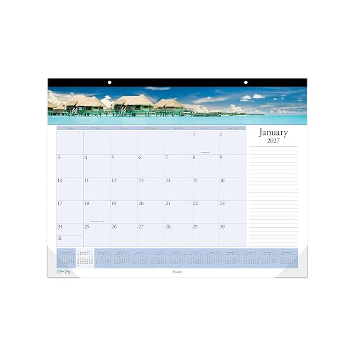 2027 Blue Sky Islands 22" x 17" Monthly Desk Pad Calendar (117891-27)