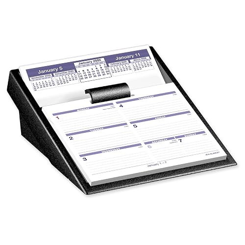 AT-A-GLANCE 2027 Desk Calendar Base Set, Weekly, 8" x 9.5", Flip-A-Week (SW700X0027)