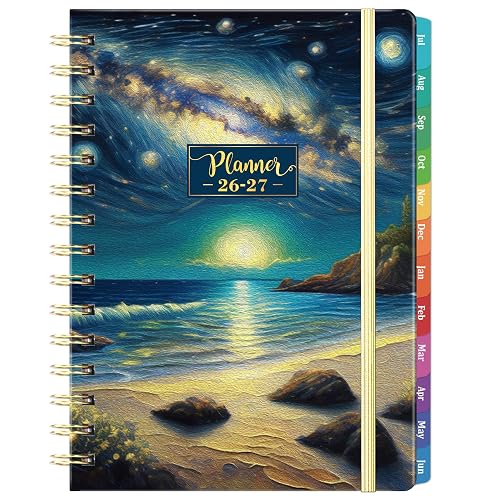 2026-2027 Planner, Jul.2026 - Jun.2027, 8.4" x 6.3", 2027 Calendar Planner | 2026-2027 Planner Weekly and Monthly with Inspiring Quotes, Tabs, Pocket, Hardcover, Perfect for School Office Home