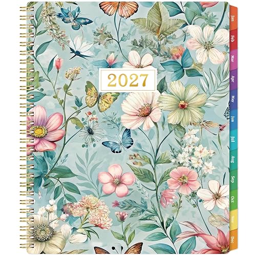 2027 Planner, 2027 Weekly and Monthly Planner, Jan 2027-Dec 2027, Planner with Calendar,Tabs, Twin-Wire Binding, Back Pocket, Holidays, 11'' x 9", Planners and Organizers for Office, Home, School
