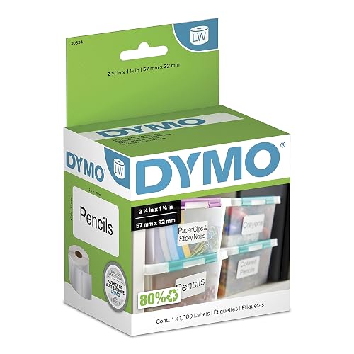 DYMO Authentic LW Multi-Purpose Labels DYMO Labels for LabelWriter Printers Great for FBA/FNSKU Barcodes 1-1/4" x 2-1/4" 1 Roll of 1000