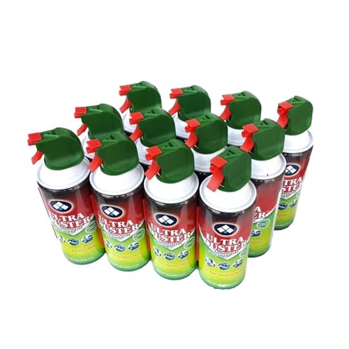 Ultra Duster Industrial Strength Compressed Air Cleaner, 10 oz., 12/Pack | Removes dust and debris from keyboards, electronics, and office equipment. Bulk 12-pack.