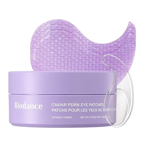 BIODANCE Hydrogel Eye Patches for Under Eye - Caviar PDRN, Depuffing & Eye Bags (60 Count)
