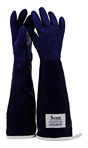 TUCKER SAFETY SteamGlove Utility Gloves | Nitrile Gloves | Cotton Lined | 14 Inch | Medium, Blue (Pack of 6) | Food Safe | Excellent for Janitorial and Sanitation Applications | Food Service Gloves