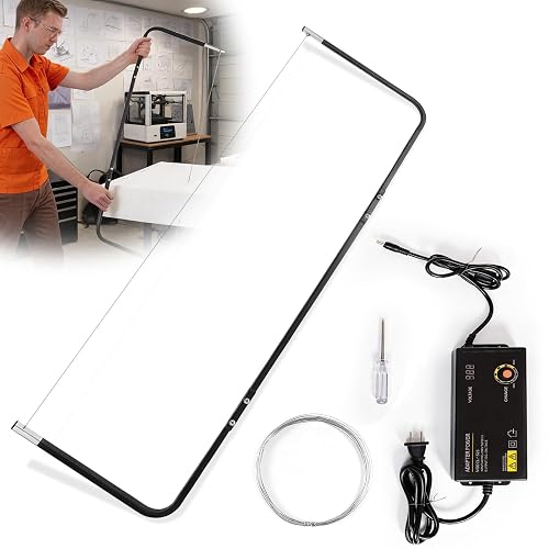 Adjustable 2FT–4FT Hot Wire Foam Cutter with Multi-Heat Power Supply | Cutting for EIFS, XPS, EPS, Styrofoam, Replacement Heating Wire , Professional Thermal Bow Cutter for DIY & Industrial Use