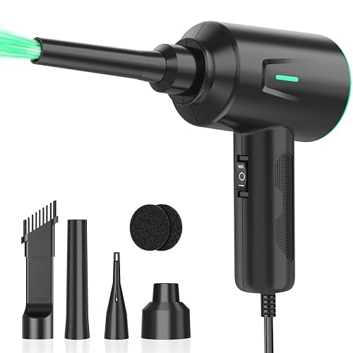 Meudeen Air Duster - Electric Air Blower - 5.74oz High Power Cleaning for Computer - PC - 2 Gear Compressed Air