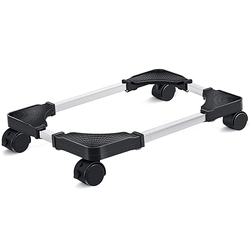 Liitrton Mobile CPU Stand Adjustable Computer Tower Stand Fits Most PC | Adjustable Length & Width, 4 Caster Wheels PC Floor Stand for Carpet Fits Office, Gaming Computer Case