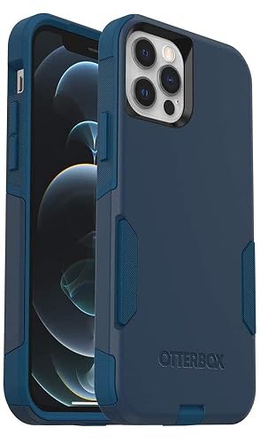 OtterBox iPhone 12 & iPhone 12 Pro Commuter Series Case - Blue | Thin & Protective iPhone Case, Dual-Layer, Impact Absorbing iPhone Case