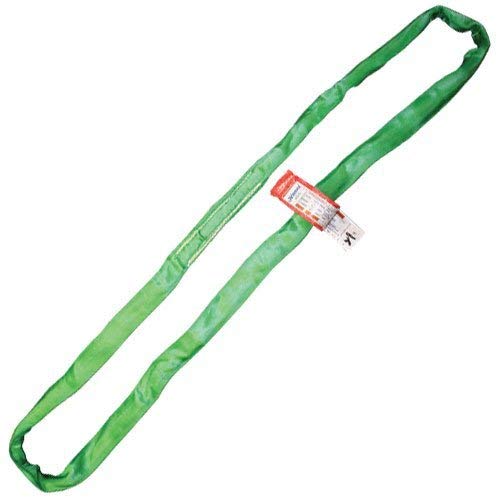 Green Endless 12 Foot Polyester Round Sling | 5,300 lb. Vertical Capacity | 4,200 lb. Choker | 10,600 lb. Basket | 1-3/4" Relaxed Width | Hanes Supply (HSI) Heavy Duty Sling