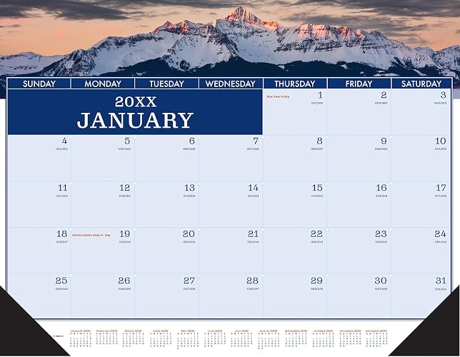 House of Doolittle 12 Month Americana Monthly Calendar Desk Pad, January 2027 to December 2027, 22" x 17"